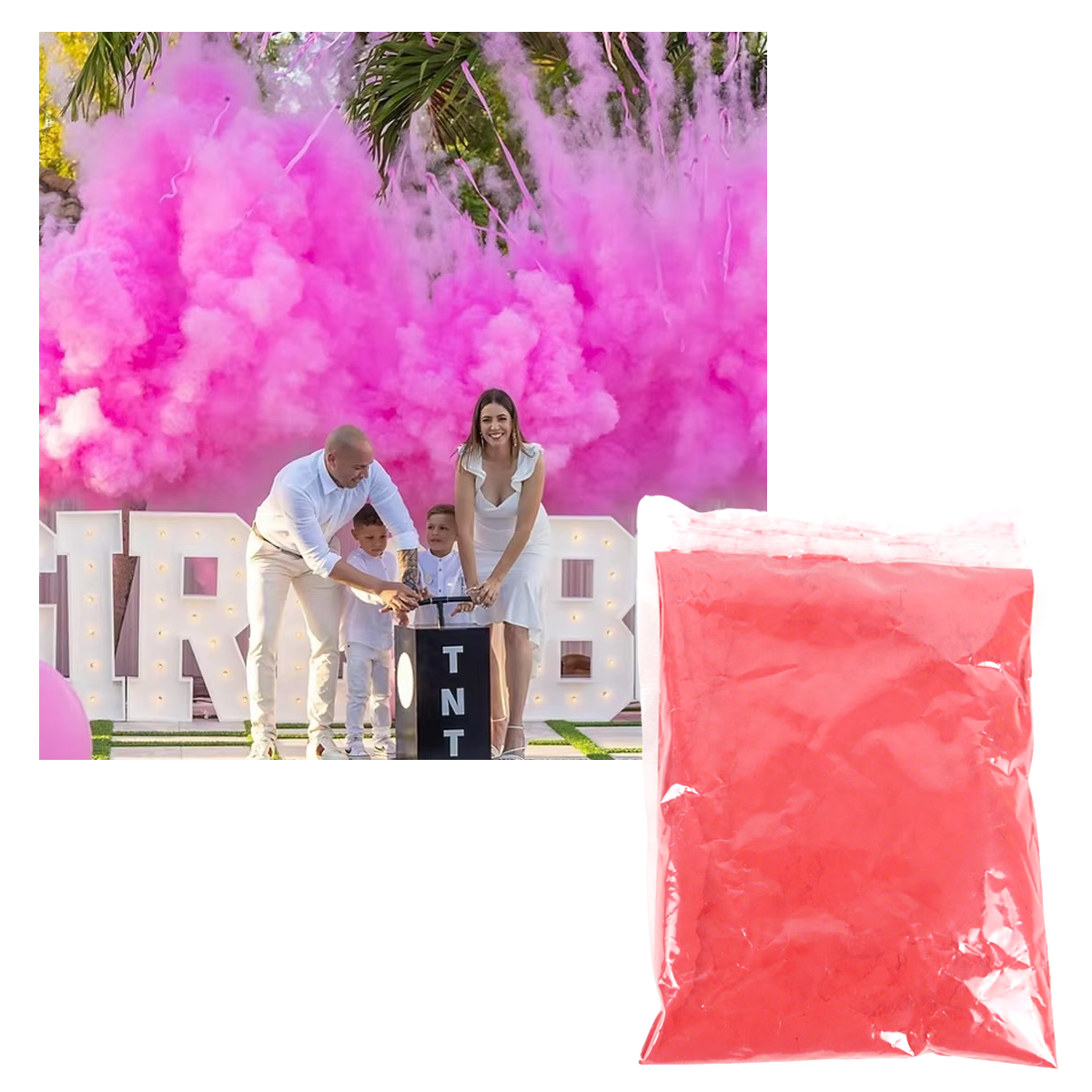 Corn Powder - Pink party hire or party item in Melbourne